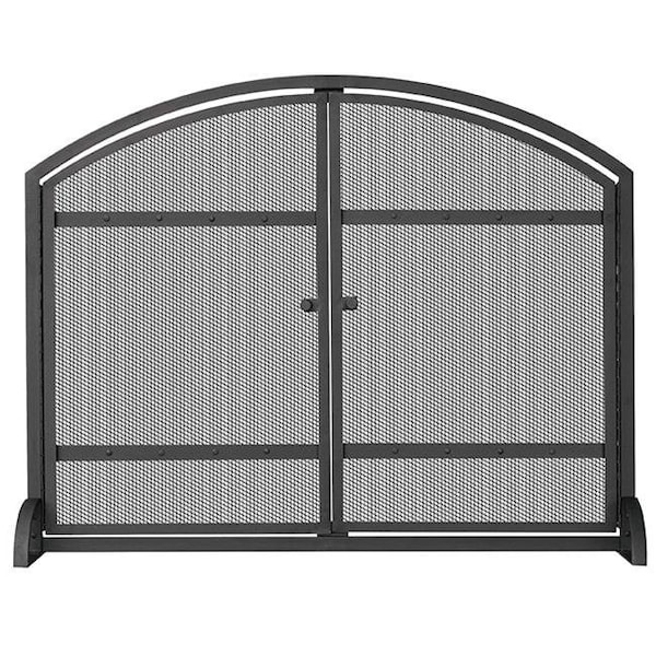 Uniflame Fireplace Screen, 39 in W 31 in H, 6 in L, Wrought Iron, Steel S-1066 - main